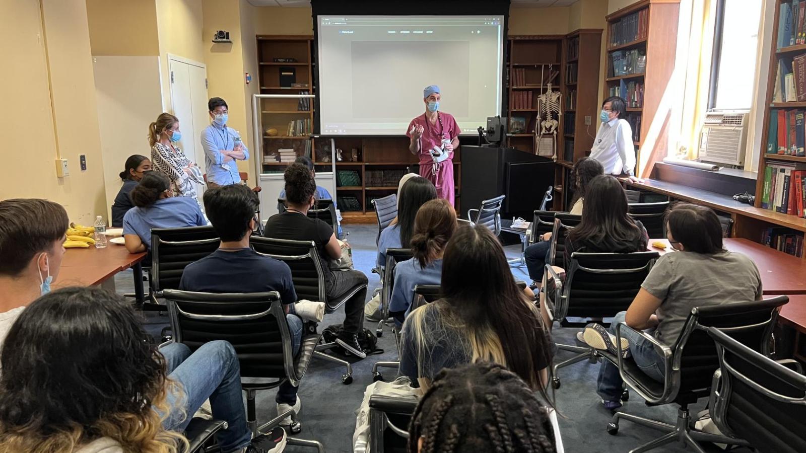 Virtual reality demonstration in a conference room